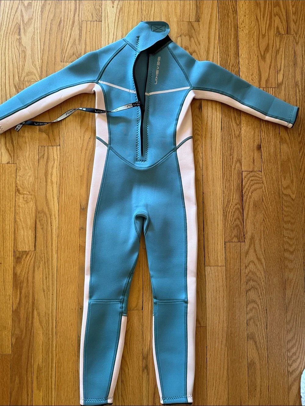 SeaSkin sz 6 kids Teal and Pink Neoprene Wetsuit great condition